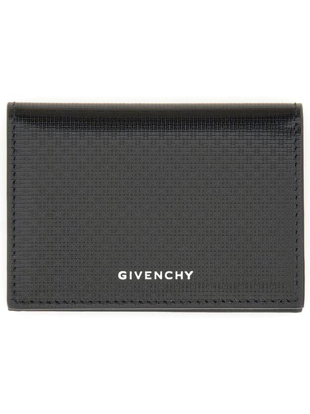 4G Classic Grain Calfskin Half Wallet Black - GIVENCHY - BALAAN 4