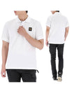 Logo Patch Cotton Pique Polo Shirt White - BELSTAFF - BALAAN 2