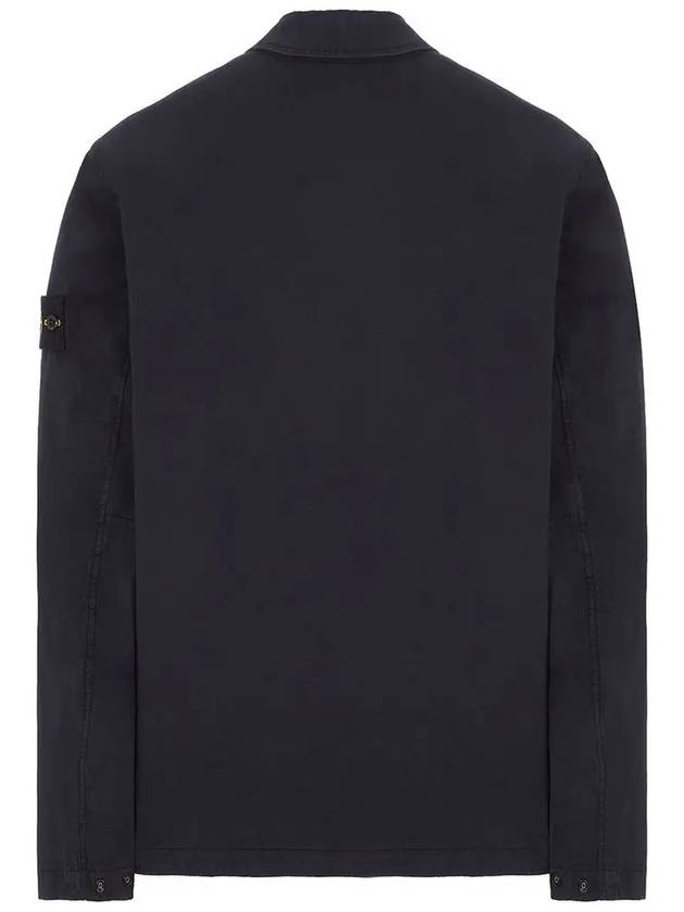 Supima Cotton Twill Stretch-TC Jacket Navy Blue - STONE ISLAND - BALAAN 3