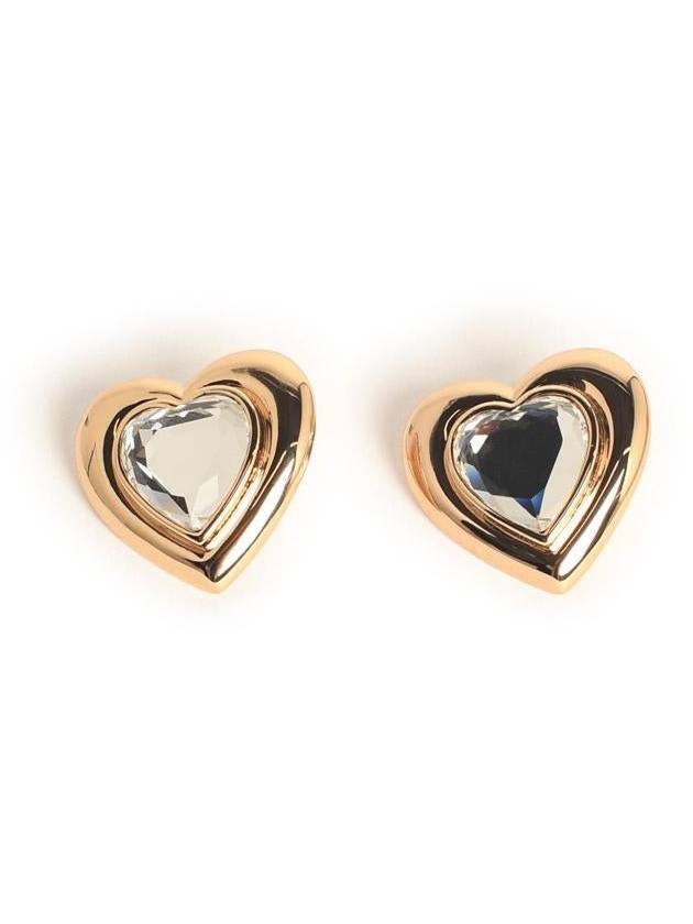 Self-Portrait Heart' Gold-Plated Brass Earrings - SELF PORTRAIT - BALAAN 1