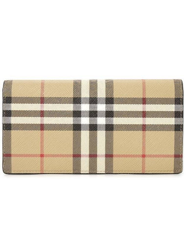 Vintage Check Long Wallet Beige - BURBERRY - BALAAN 1