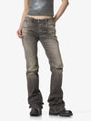 Belthy Bootcut Flare Jeans Black Dark Grey - DIESEL - BALAAN 2