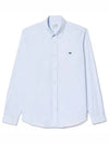 Men's Regular Fit Premium Long Sleeve Shirt Blue - LACOSTE - BALAAN 2