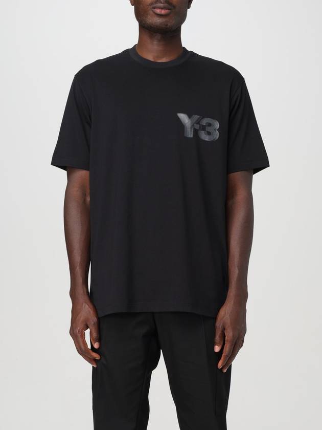 Logo Print Short Sleeve T-Shirt Black - Y-3 - BALAAN 2