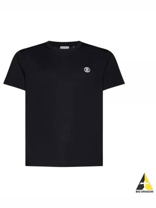 Parker Short Sleeve T-Shirt Black - BURBERRY - BALAAN 2