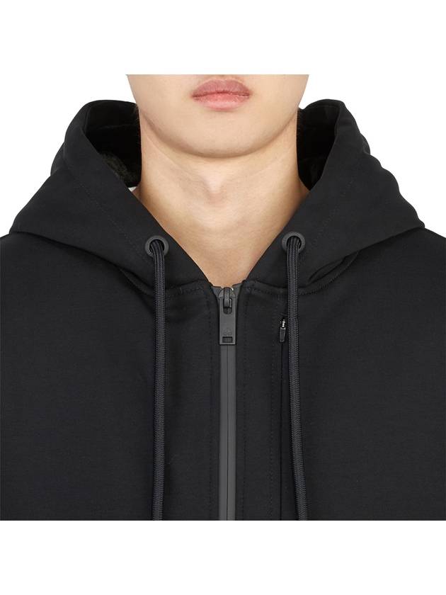 Tilden Fox Fur Zip Up Hoodie Black - MOOSE KNUCKLES - BALAAN 8