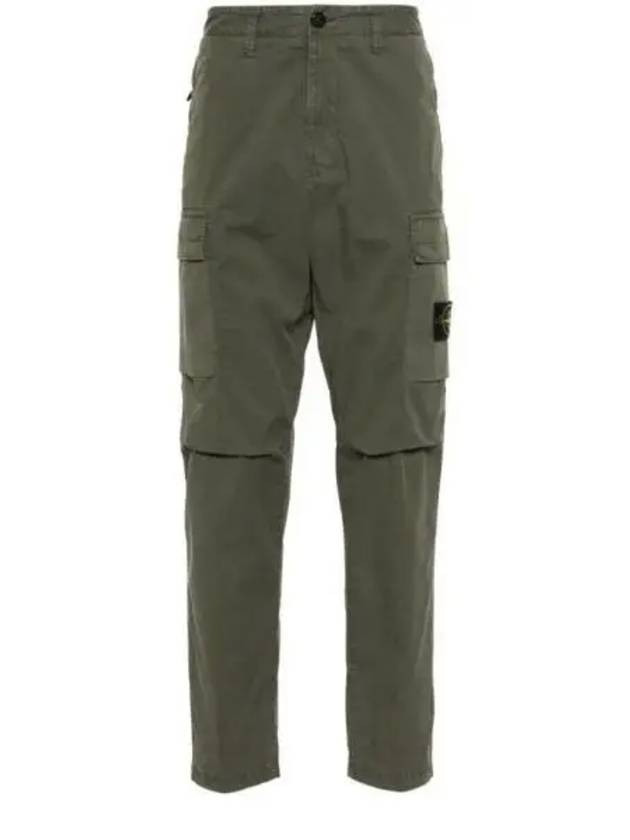 Supima Cotton Twill Stretch TC Straight Pants Green - STONE ISLAND - BALAAN 2