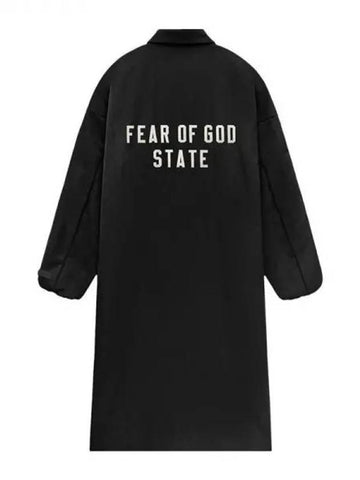 ESSENTIALS Back Logo Nylon Long Coat - FEAR OF GOD - BALAAN 1