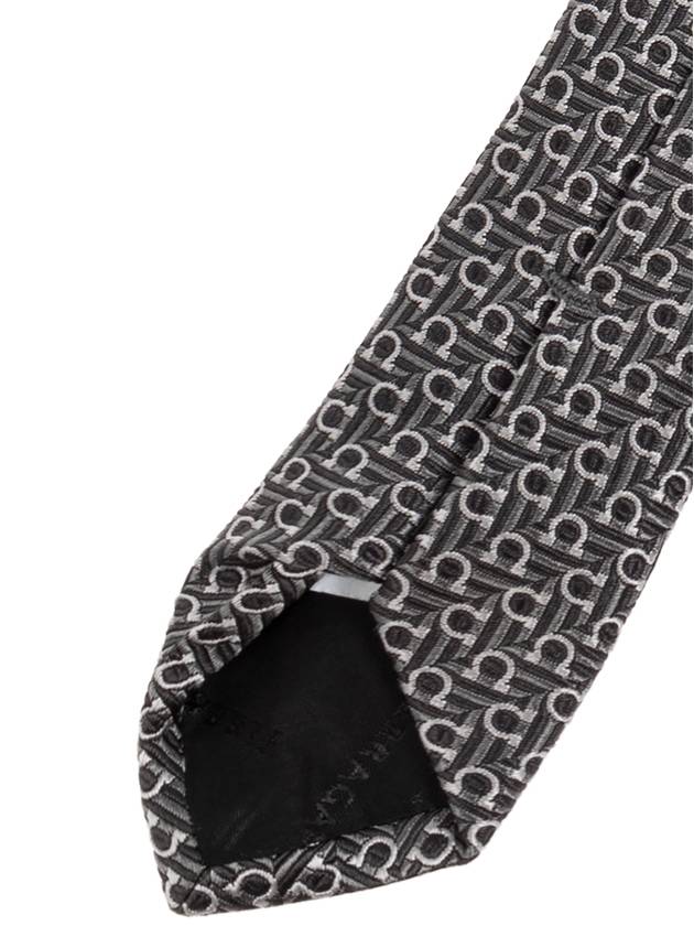 FERRAGAMO Silk Tie, Men's, Black - SALVATORE FERRAGAMO - BALAAN 4