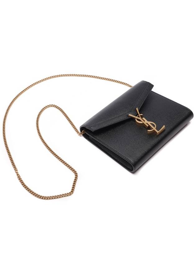 Cassandra Monogram Chain Shoulder Bag Black - SAINT LAURENT - BALAAN 6