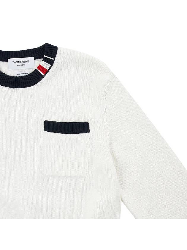 RWB Striped Cotton Knit Top White - THOM BROWNE - BALAAN 5