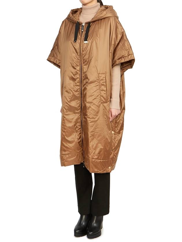 Frida Padded Hooded Jacket Camel - MAX MARA - BALAAN 4