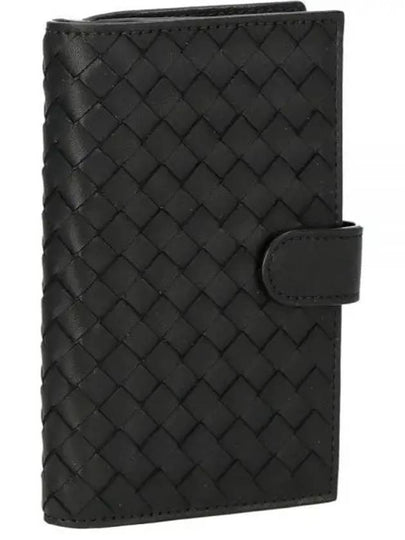 Intrecciato Weaving Nappa Leather Half Wallet Black - BOTTEGA VENETA - BALAAN 2