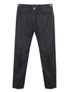 Low Rise Side Tab Wool Slacks Dark Grey - THOM BROWNE - BALAAN 3