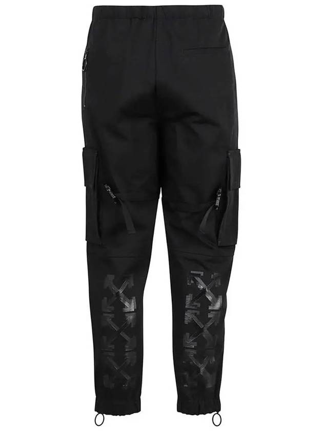 Arrow Cotton Cargo Pants Black - OFF WHITE - BALAAN 4