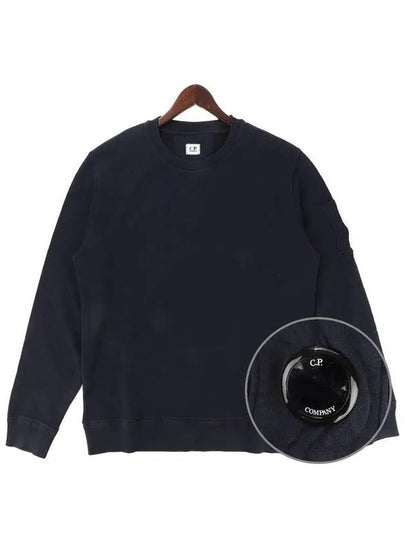 Cotton Fleece Sweatshirt Navy - CP COMPANY - BALAAN 2