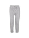 Drawstring Terry Track Pants Grey - BRUNELLO CUCINELLI - BALAAN 1