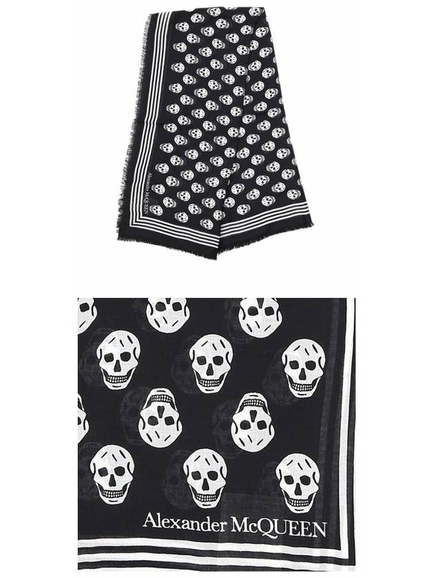 Biker Skull Scarf Black - ALEXANDER MCQUEEN - BALAAN 6