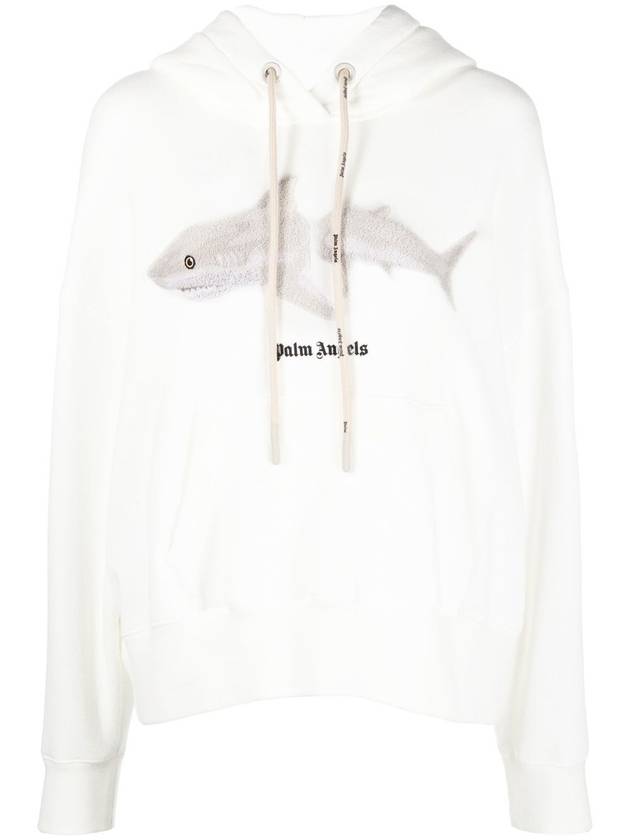 Shark Cotton Hoodie PWBB023G22FLE0010301 B0710234194 - PALM ANGELS - BALAAN 8