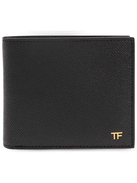 Small Grain Leather Half Wallet Black - TOM FORD - BALAAN 2