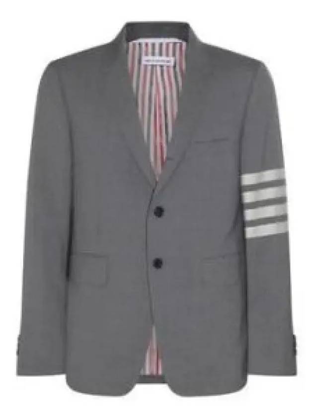 Plain Weave Suiting 4 Bar Classic Sport Jacket Medium Grey - THOM BROWNE - BALAAN 2