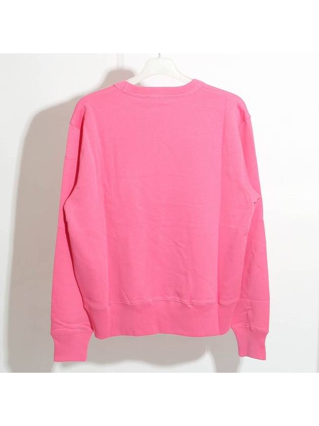 Logo Patch Regular Fit Crew Neck Sweatshirt Pink - ACNE STUDIOS - BALAAN 3