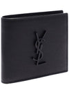 Cassandre  Leather Half Wallet Black - SAINT LAURENT - BALAAN 4