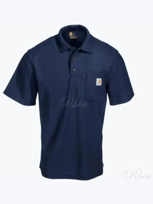 Contractor Work Pocket Polo K570 NVY - CARHARTT - BALAAN 1