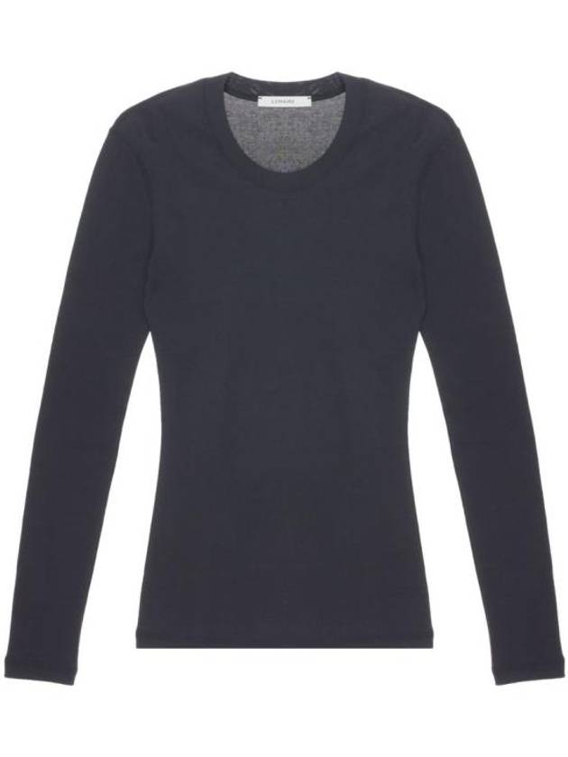 Rib Jersey Long Sleeve T-Shirt Squid Ink - LEMAIRE - BALAAN 2