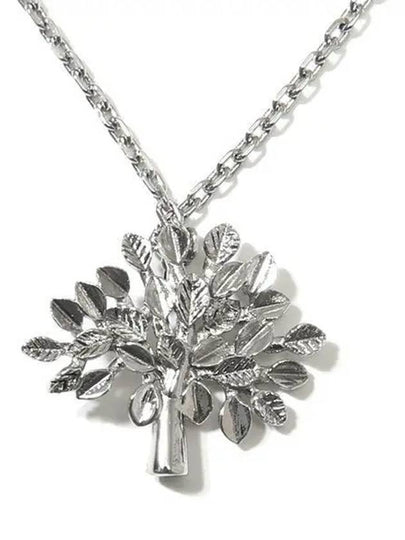 Tree Logo Plaque Necklace Silver - MULBERRY - BALAAN 2