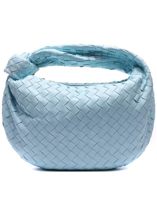 Teen Jodie Intrecciato Leather Tote Bag Blue - BOTTEGA VENETA - BALAAN 2