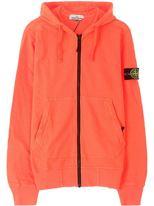 Wappen Patch Cotton Hooded Zip Up Orange - STONE ISLAND - BALAAN 2