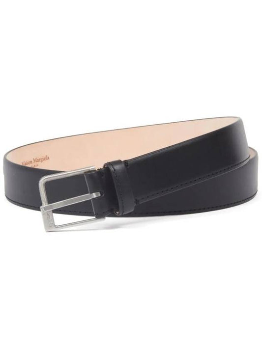 Screw Buckle Leather Belt Black - MAISON MARGIELA - BALAAN 1