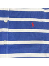 Embroidery  Logo Striped Crew Neck Cardigan Blue - POLO RALPH LAUREN - BALAAN 5