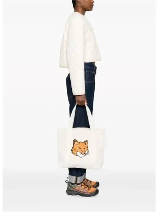 Fox Head Print Tote Bag Ecru - MAISON KITSUNE - BALAAN 5