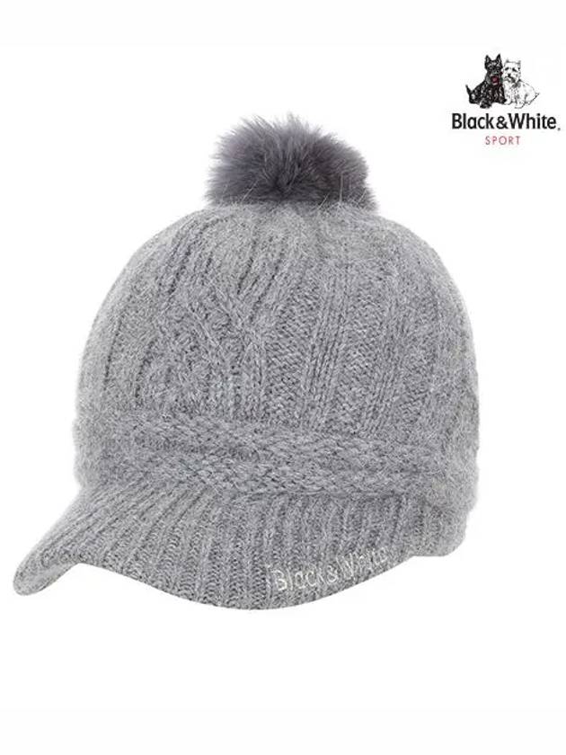 Women’s Knit Ball Cap 8512LXAKLGRY - BLACK&WHITE - BALAAN 1