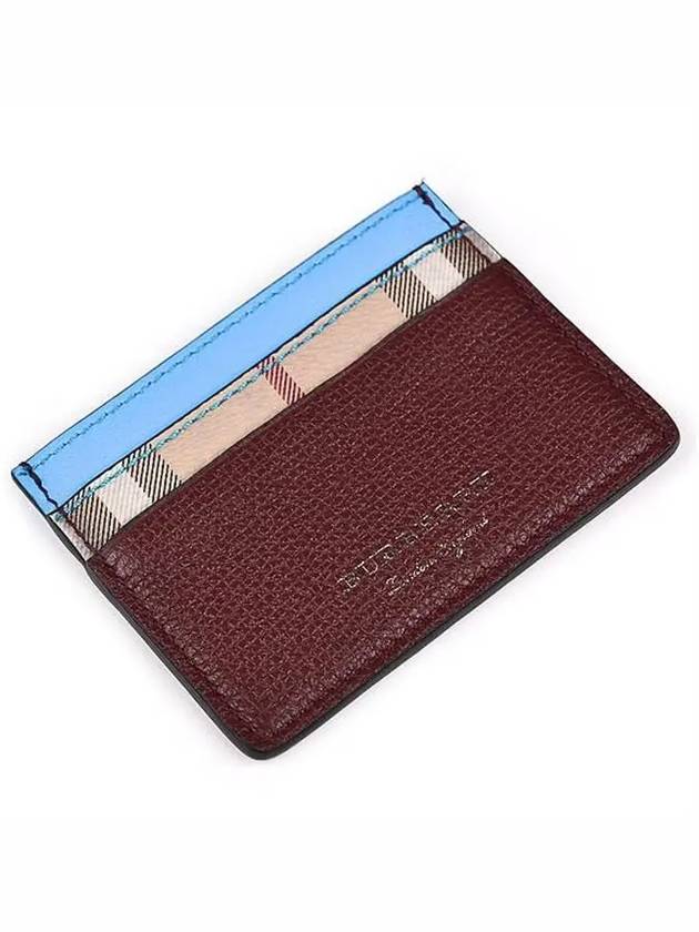 Vintage check card wallet burgundy blue 4065209 - BURBERRY - BALAAN 1