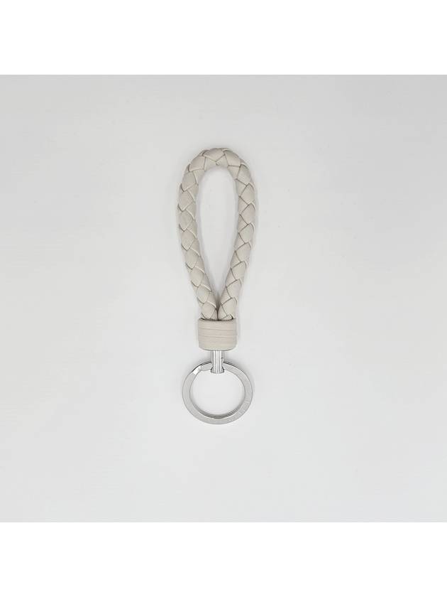 Intrecciato Leather Key Holder Beige - BOTTEGA VENETA - BALAAN 2