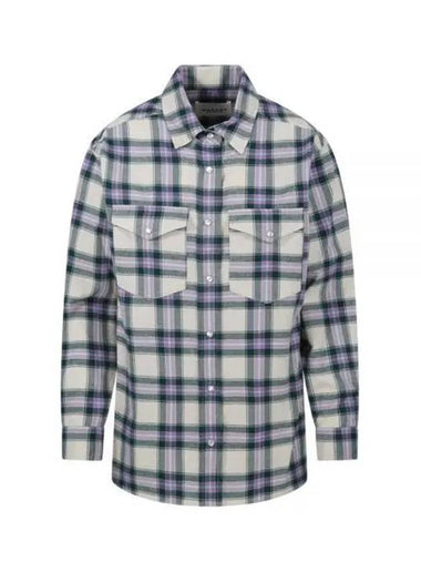 Mayola Check Shirt Blue - ISABEL MARANT - BALAAN 1