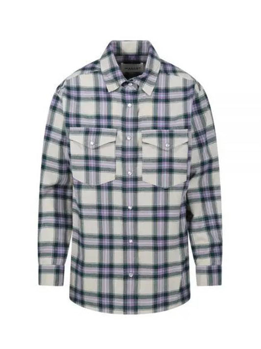 Mayola Check Shirt Blue - ISABEL MARANT - BALAAN 2