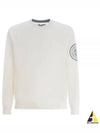 Organic Cotton Logo Patch Crewneck Knit Sweatshirt White - STONE ISLAND - BALAAN 2