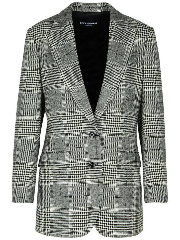 Dolce & Gabbana Grey Virgin Wool Blend Blazer - DOLCE&GABBANA - BALAAN 1