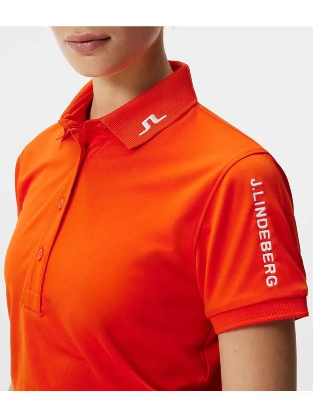 Women's Golf Tour Tech Polo Shirt Orange - J.LINDEBERG - BALAAN 6