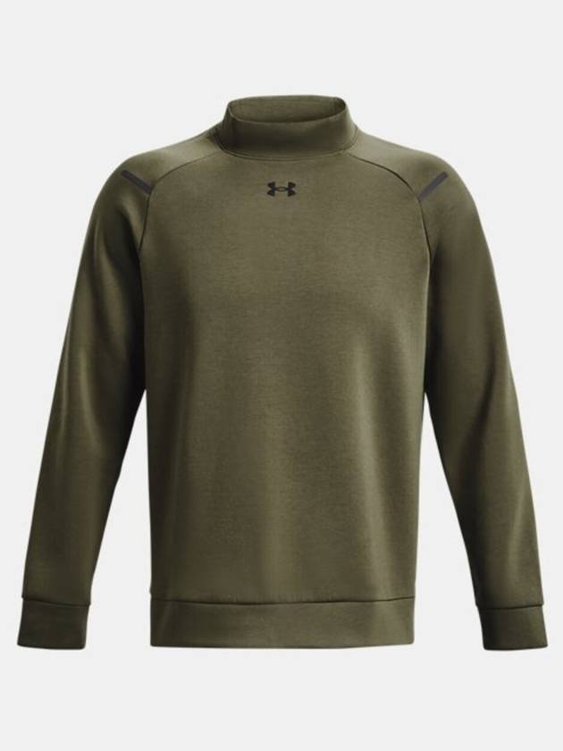 Men's UA Unstoppable Fleece Mock Neck Long Sleeve T-Shirt Green - UNDER ARMOUR - BALAAN 2