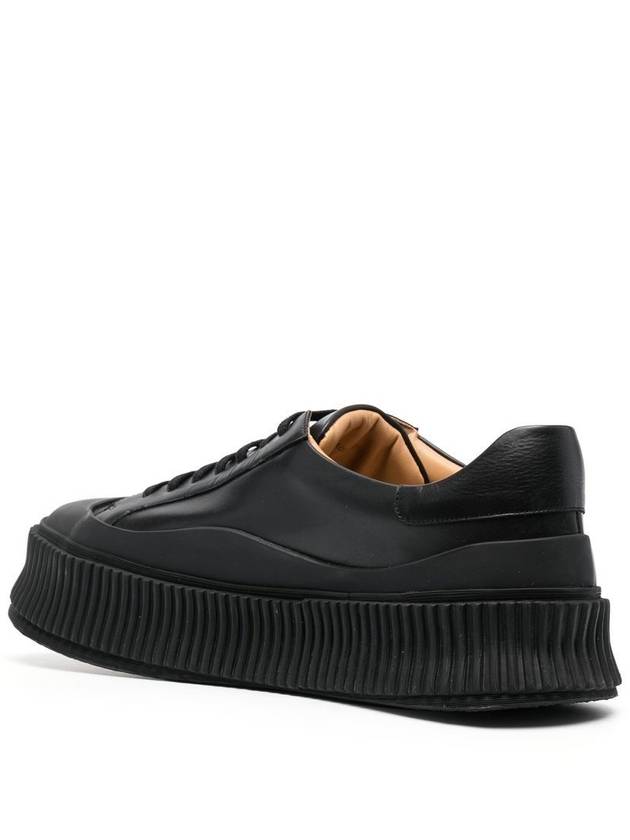 Canvas Platform Low Top Sneakers Black - JIL SANDER - BALAAN 7