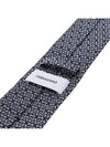 Ferragamo Men's Silk Jacquard Tie 35 0943 F NAVY AVORI 0768437 - SALVATORE FERRAGAMO - BALAAN 7