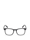 Eyewear Square Horn Rimmed Eyeglasses Black - MONCLER - BALAAN 1