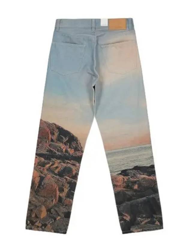 loose wide denim pants printed jeans - SUNFLOWER - BALAAN 1