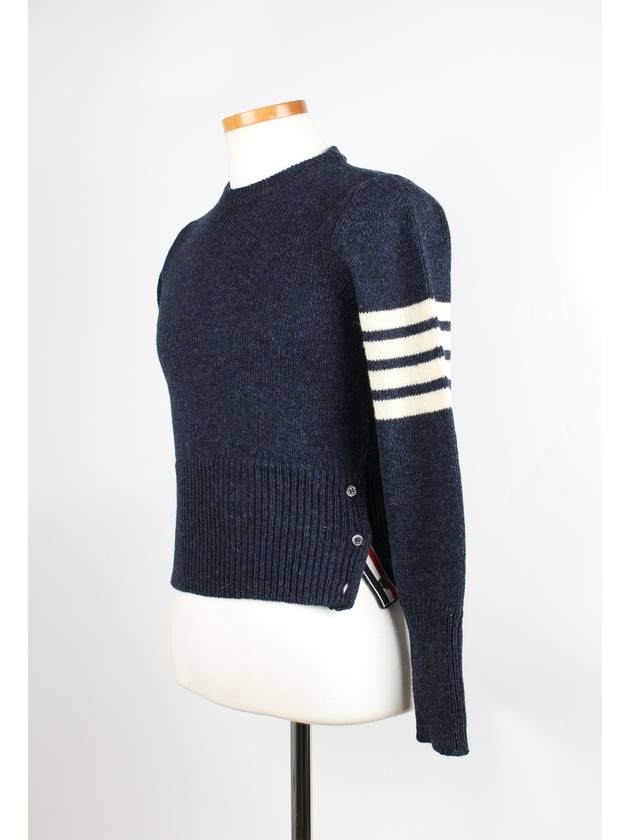 Diagonal armband knit navy S - THOM BROWNE - BALAAN 2