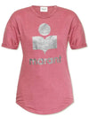 Koldi Linen Short Sleeve T-Shirt Pink - ISABEL MARANT - BALAAN 2